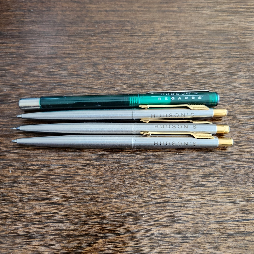 Hudson  Silver and Green Pen Set